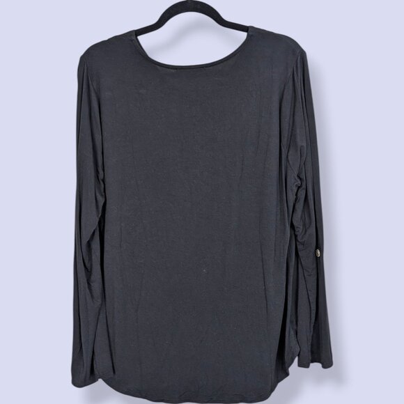 Lily Morgan Black Long Sleeve Top - Picture 6 of 8